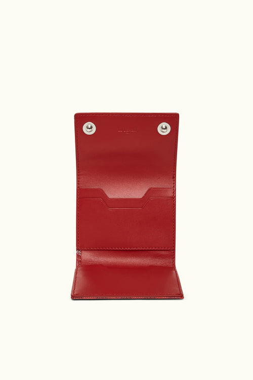 canvas wallet red